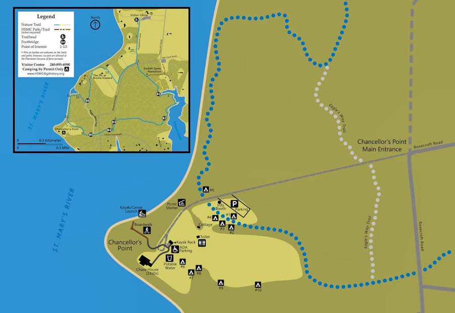 Campsites Map - Chancellor's Point