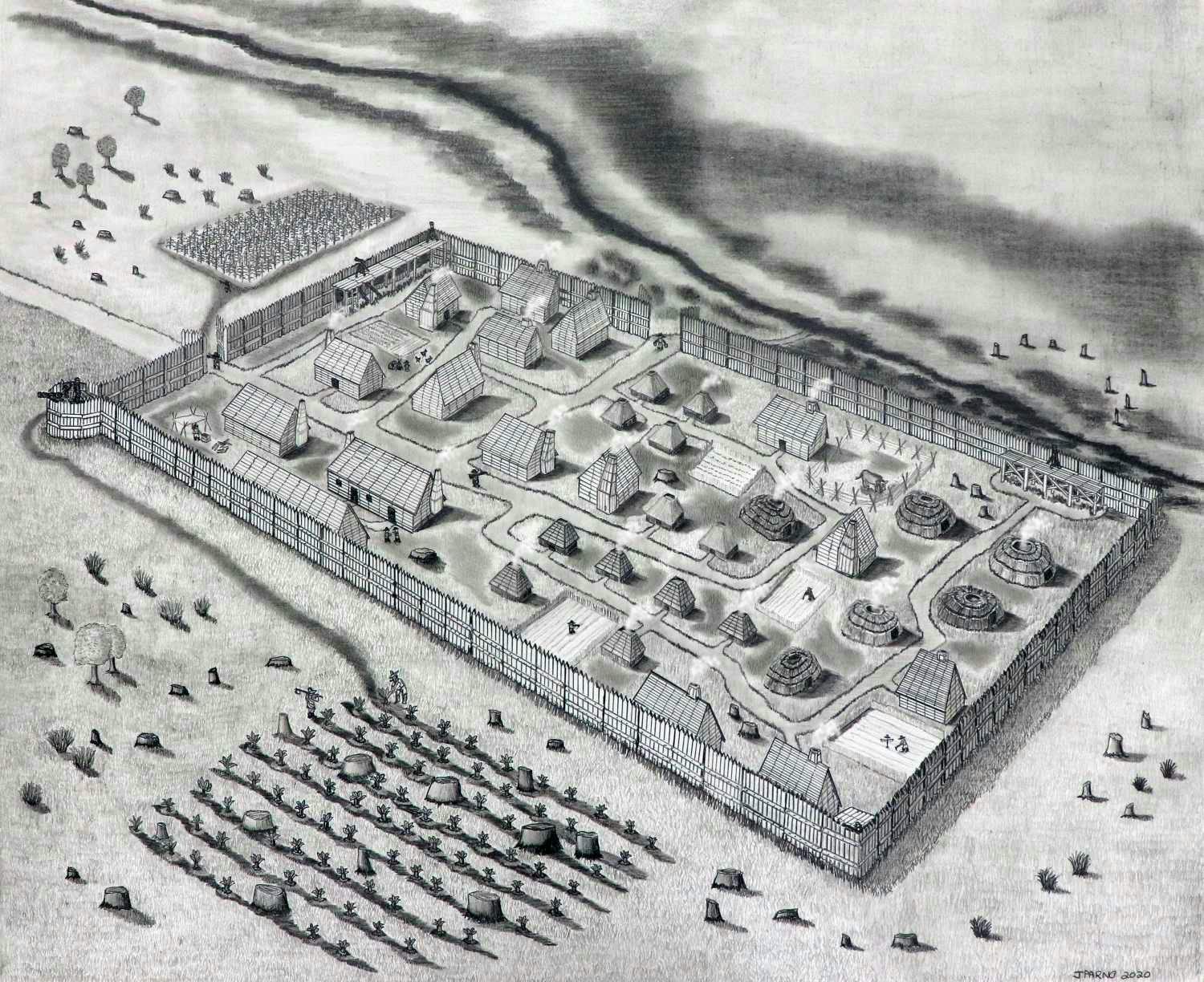 1634 Fort Drawing