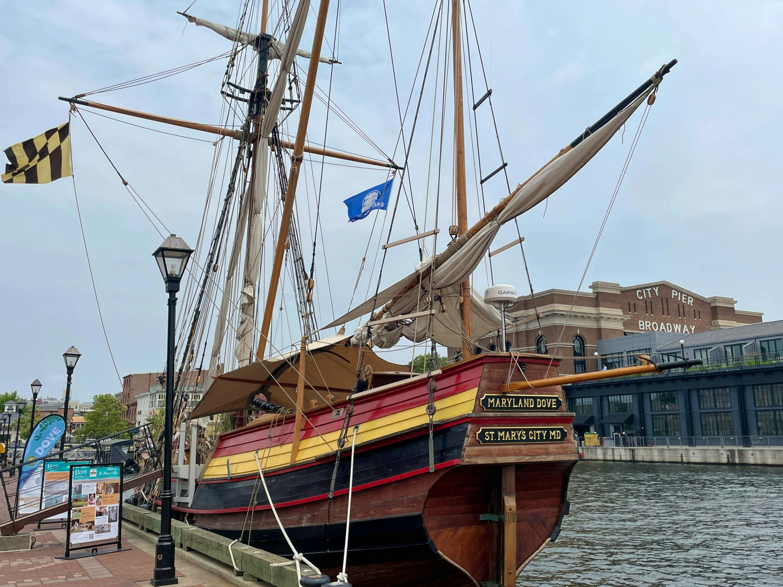 WMAR NEWS2-Baltimore (video) Maryland Dove docked in Fells Point
